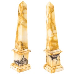 19th Century Pair of Grand Tour Convent Siena Marble Obelisks