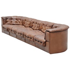 De Sede Ds11 Patchwork Sofa in Chocolate Brown, Switzerland