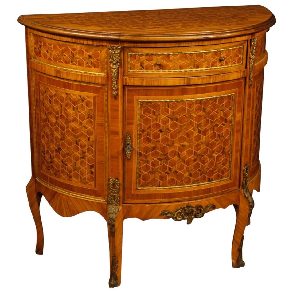 20th Century French Inlaid Sideboard with Bronze and Brass