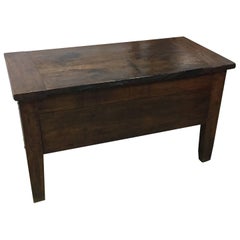 19th Century Oak Breton Bench Coffer