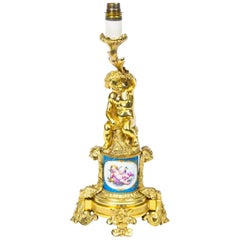 19th Century Ormolu and Sèvres Porcelain Table Lamp