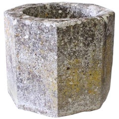 Limestone Well Head with Original Surface and Patina