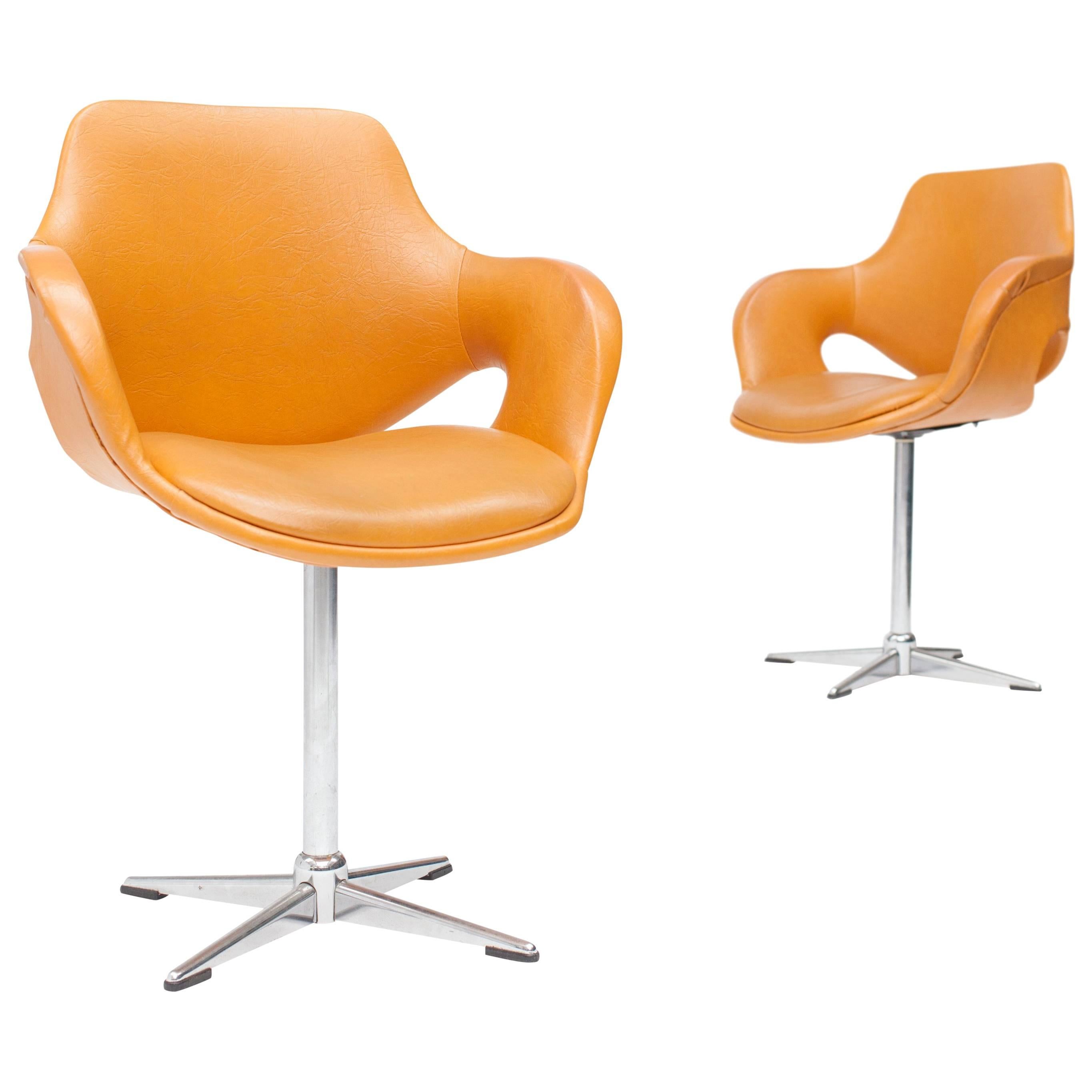 Boris Tabacoff style Mid-Century modern Swivel Chairs