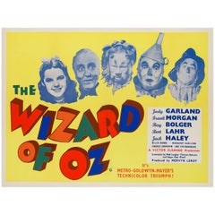 Vintage Wizard of Oz UK Film Poster, 1959