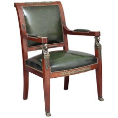 19th Century Mahogany and Ormolu Armchair