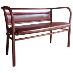 Antique Otto Wagner for Thonet Bentwood Sofa Bench, circa 1908, Model 3