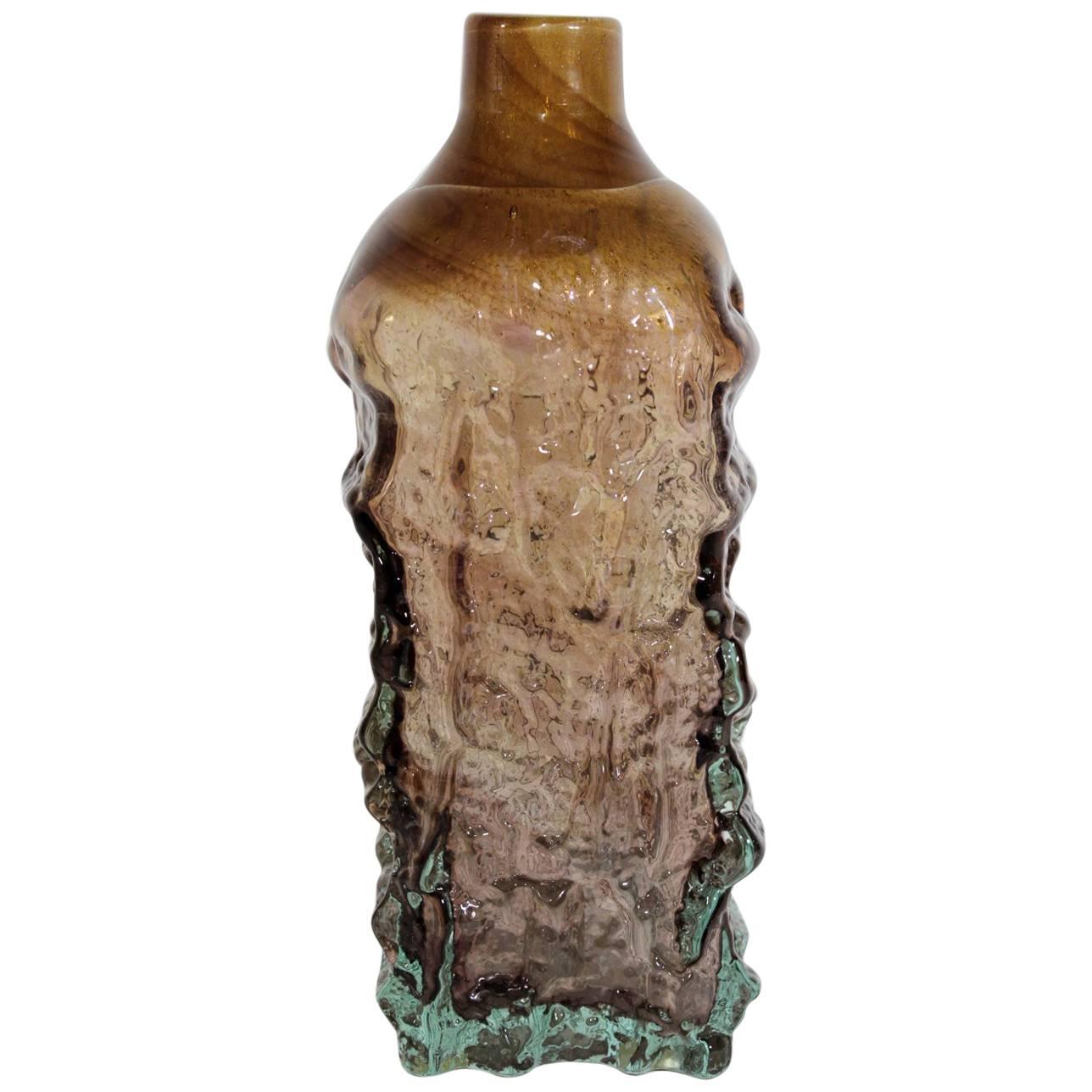 Midcentury Mdina Art Glass Vase by Michael Harris