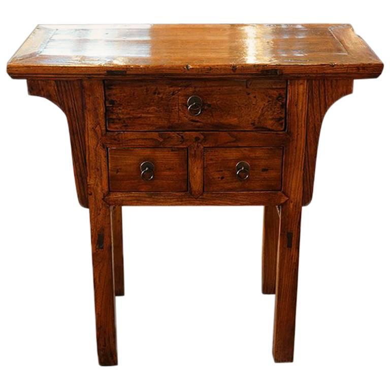 Chinese Elm Hall Table