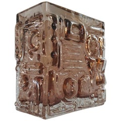 Mid-Century Glass Vase by Josef Schott, Smålandshyttan, Sweden