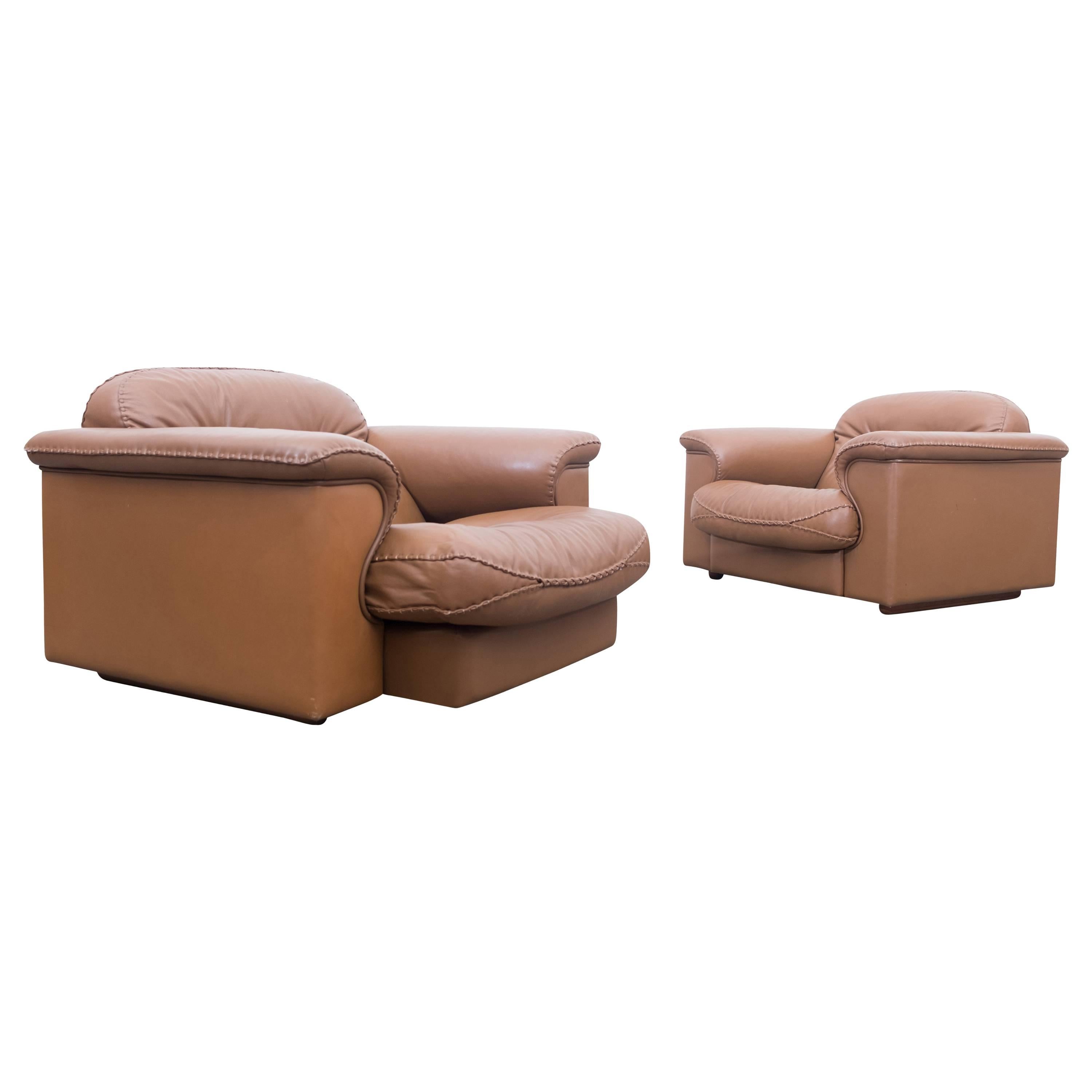 Set of Two Adjustable DS 101 Lounge Chairs by De Sede