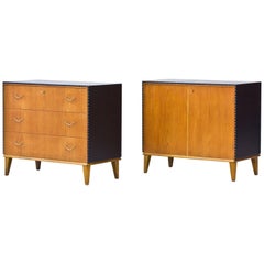 Matching Swedish 1940s Chest and Cabinet in the Style of Otto Schulz