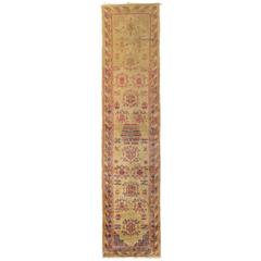 Vintage Khotan Rug, Handmade Oriental Rug, Soft shrimp, Beige, Brown, Allover