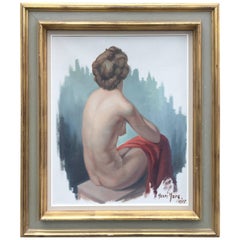 Oil on Canvas Signed Henri Mars and Dated 1955