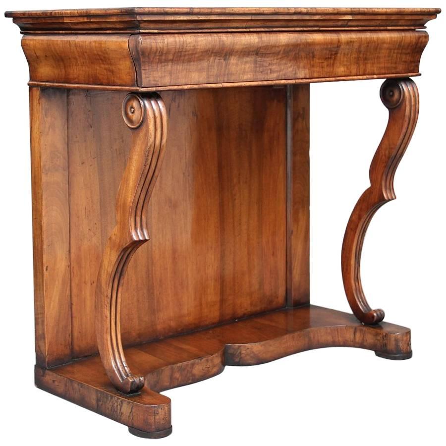 19th Century Continental Walnut Console Table