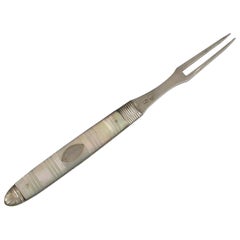 George III Cased Silver and Mother-of-Pearl Fruit Fork, Sheffield, circa 1798