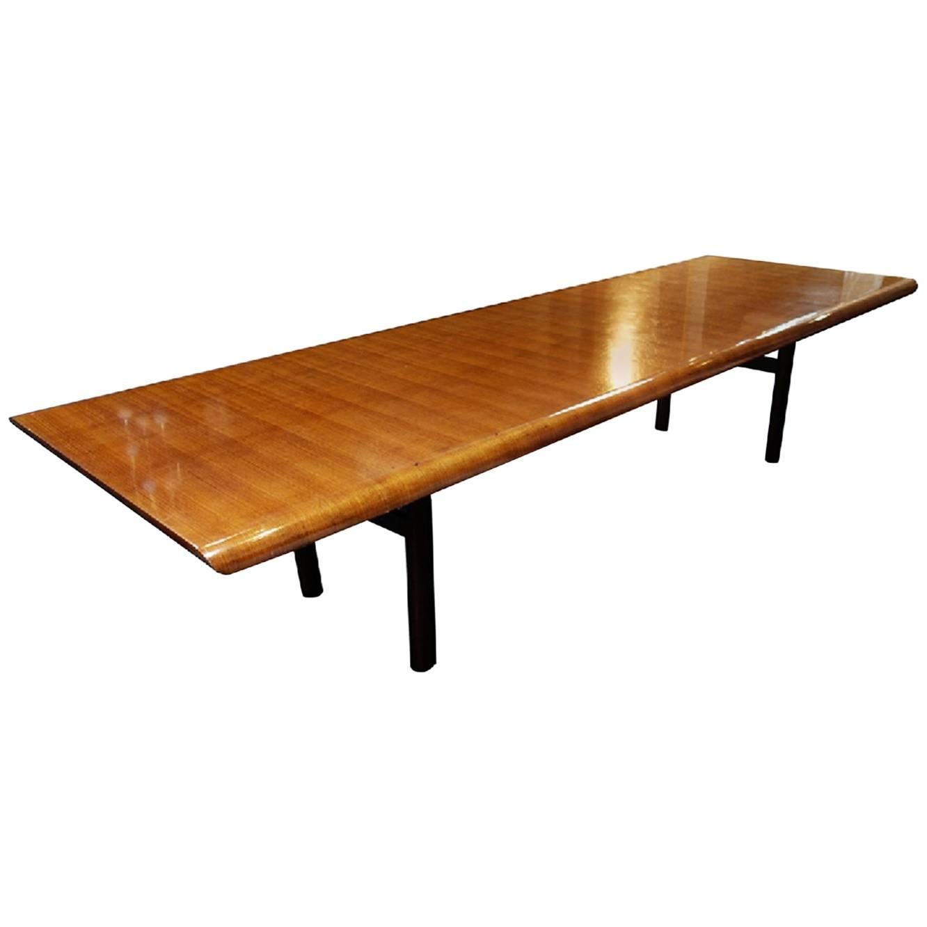 Exceptional Oversized Fluid Design Dining Table, circa 1960, Italy For Sale