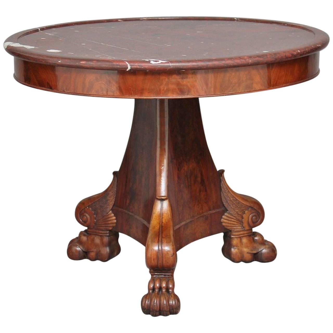 19th Century Mahogany Gueridon Table