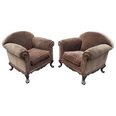 Pair of Style Queen Anne Armchairs, circa 1930