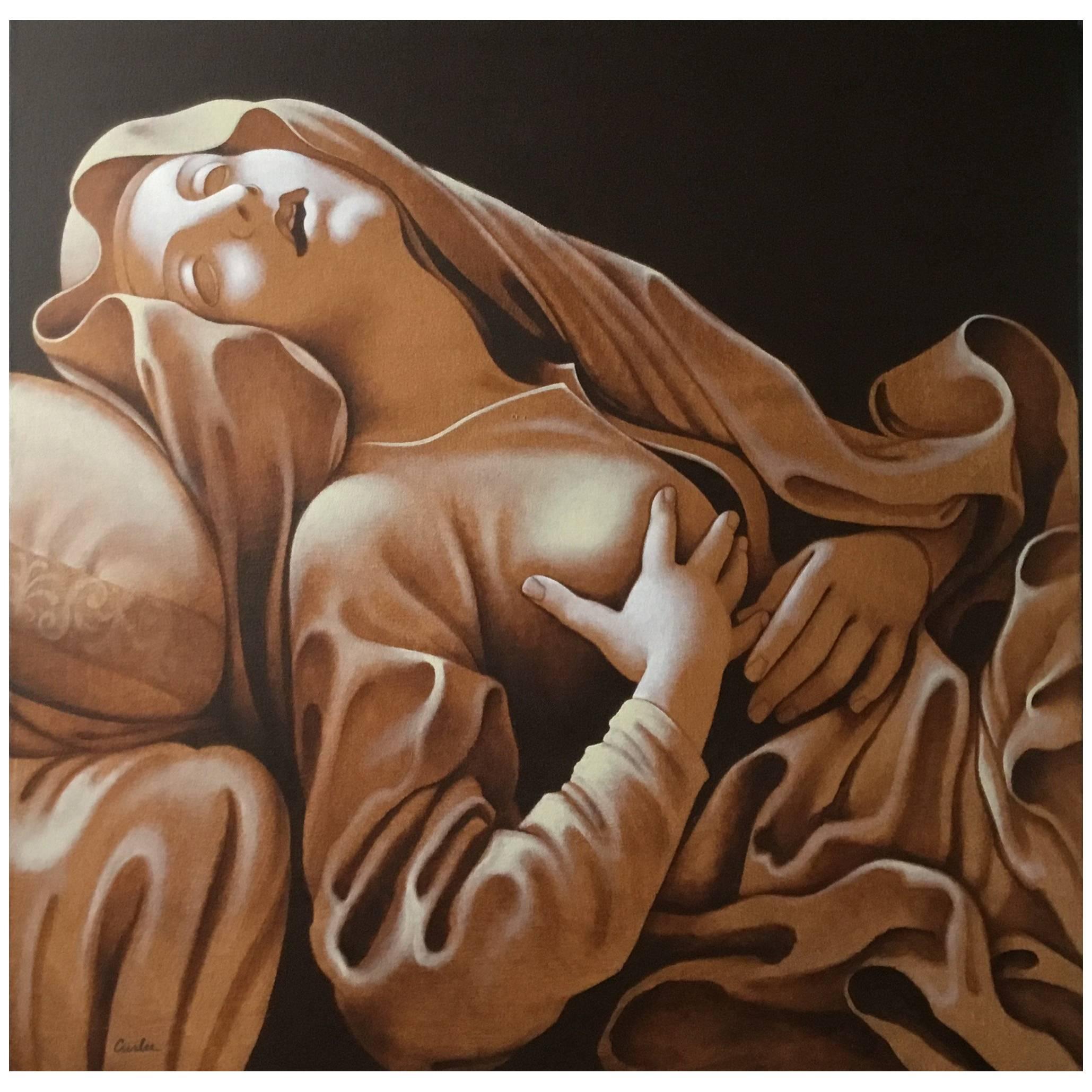 Ecstasy of Saint Teresa, Painting by Lynn Curlee, after Bernini For Sale