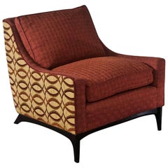 Midcentury Upholstered Lounge Chair