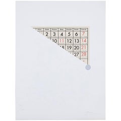 Joan Brossa Surrealist Hand Signed Lithograph Visual Poem