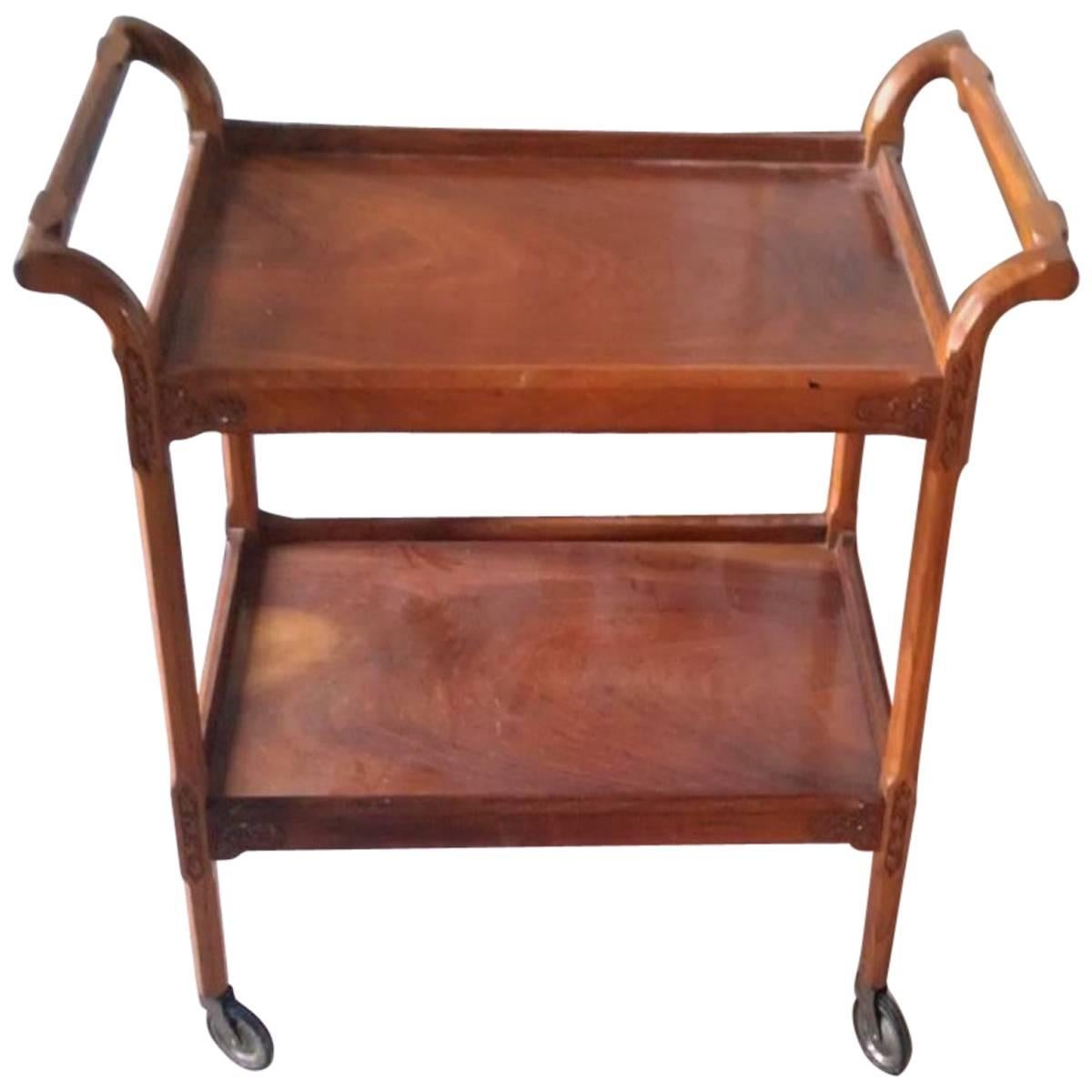 Gordon Russell Attributed, Arts & Crafts Cotswold School Walnut Trolley