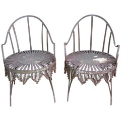 Hand-Forged Iron Chain Tassel Design Armchairs 6