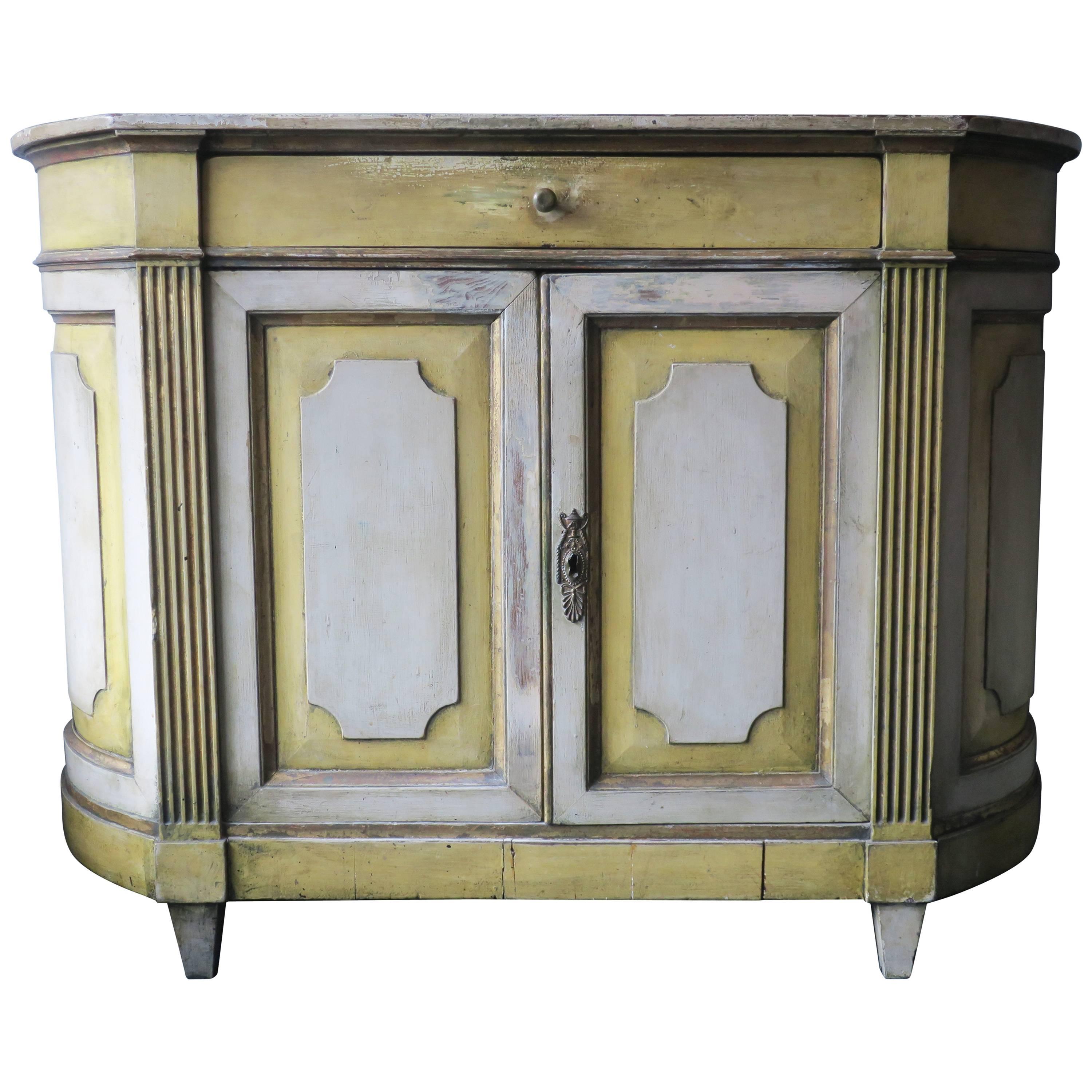Antique Painted Credenza, 18th Century For Sale