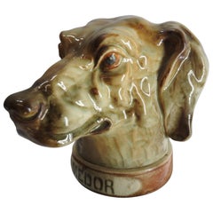 St. Clement French Majolica Hunting Dog Tobacco Humidor