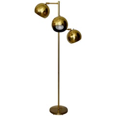 Beautiful Patinated Brass American 1960s Koch and Lowy Floor Lamp