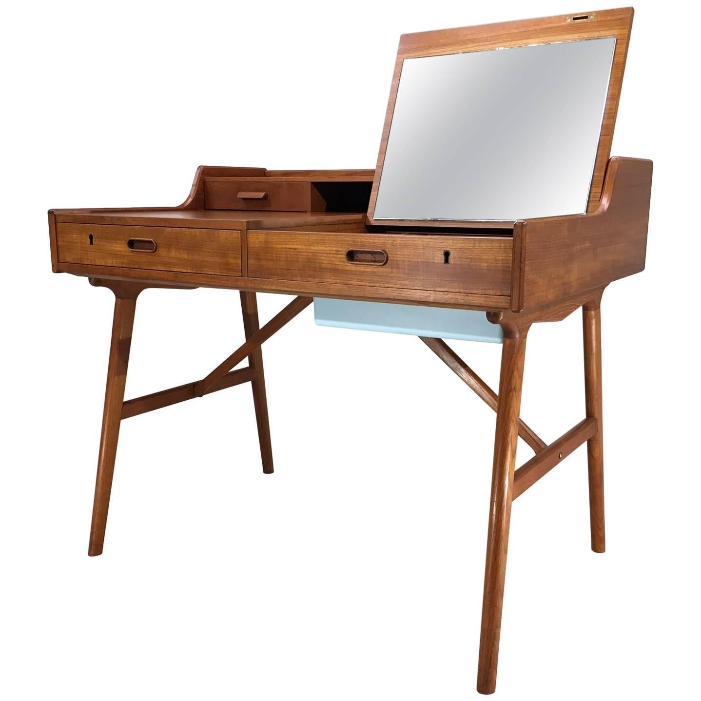 Arne Wahl Iversen for Vinde Mobler Model 65 Secretary Desk with Vanity Mirror