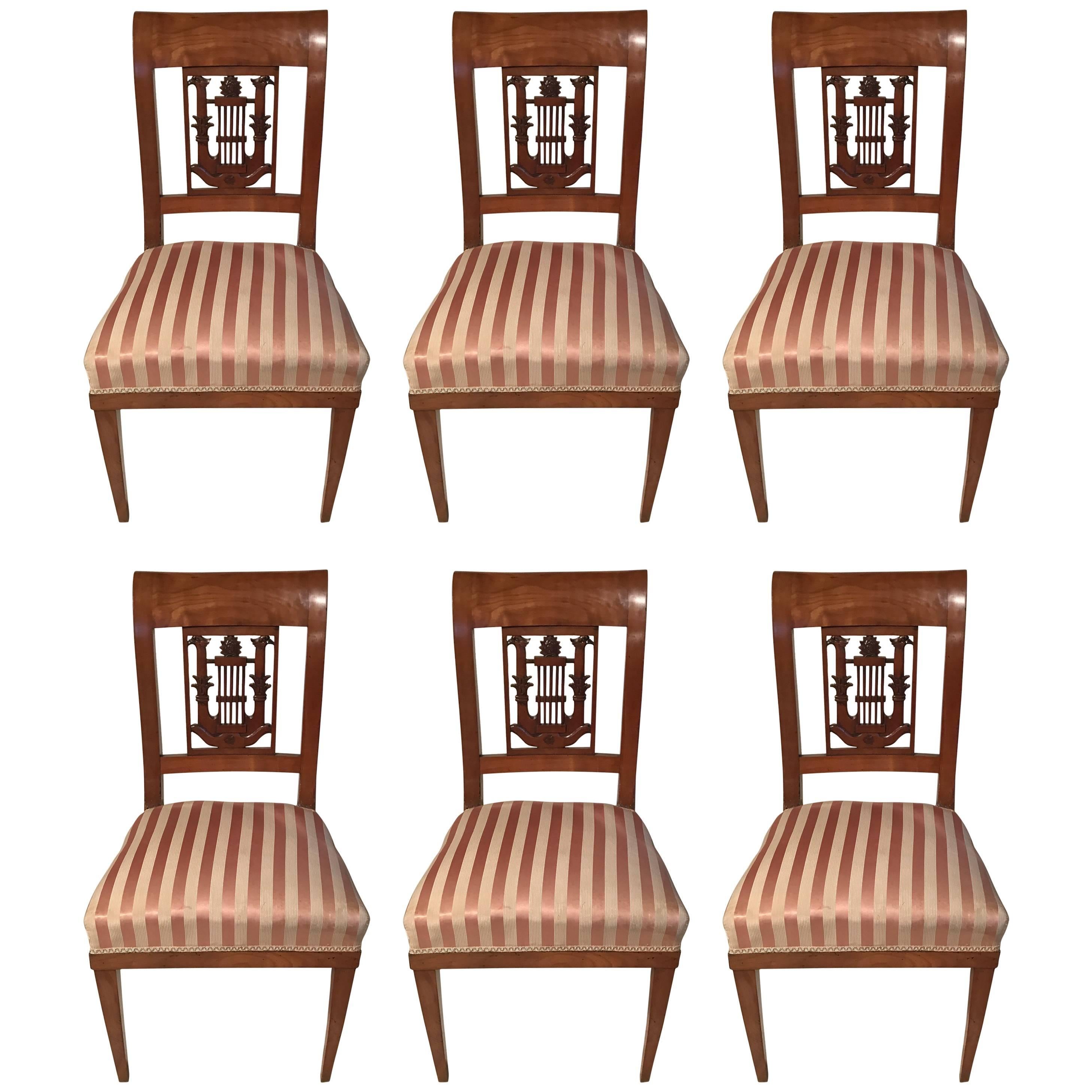 Set of Six Classicist Chairs, Germany, circa 1810
