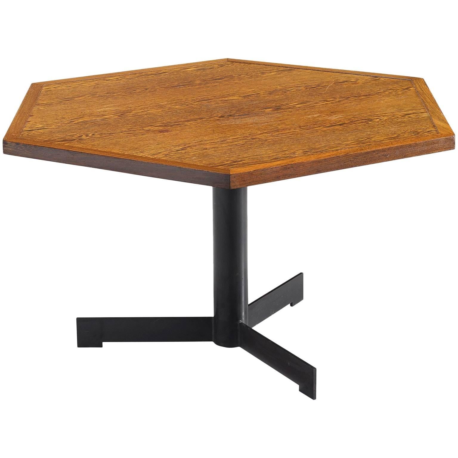 Hexagonal Pedestal Table, circa 1960