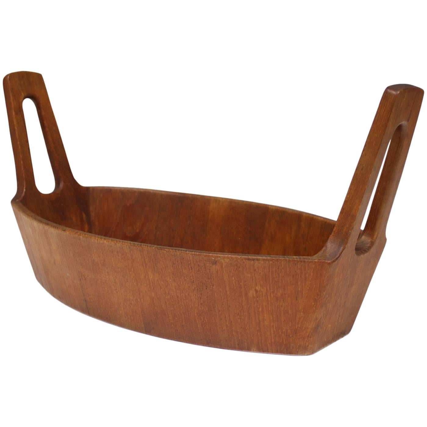 1950s Sculptural Teak Bowl by Anri Form, Italy, Midcentury Italian Modern Design For Sale