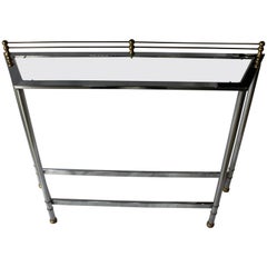 Chrome and Brass Modern Console