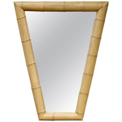 Vintage Bamboo Form Mirror In The Hollywood Regency Taste