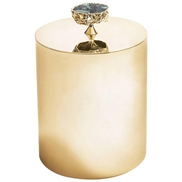 Heritage Ice Bucket in Pure Emerald and Gold - In Stock For Sale