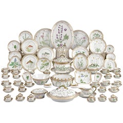 Vintage 143 Piece Flora Danica Porcelain Dinner Service by Royal Copenhag