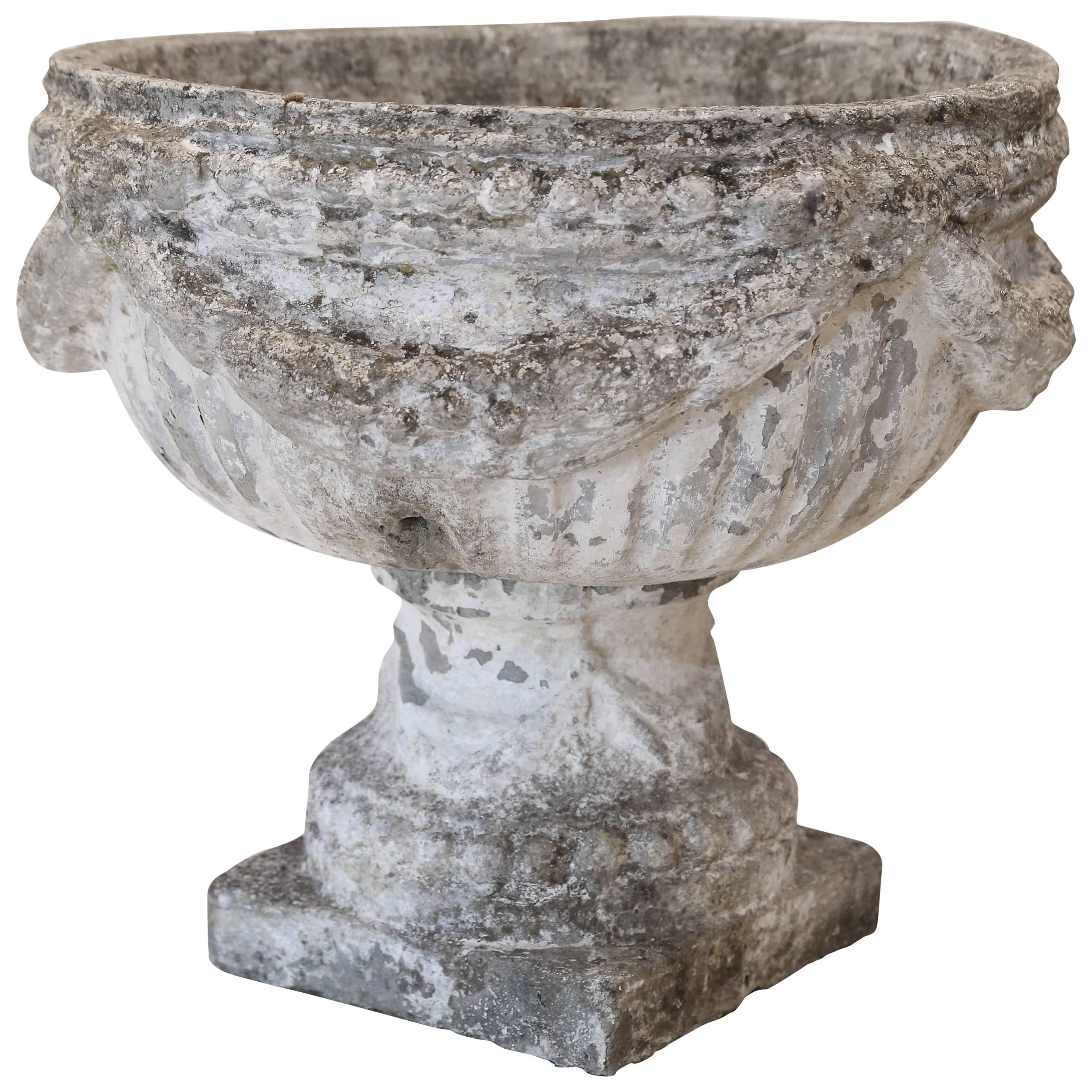 Oversized French Stone Garden Urn at 1stDibs