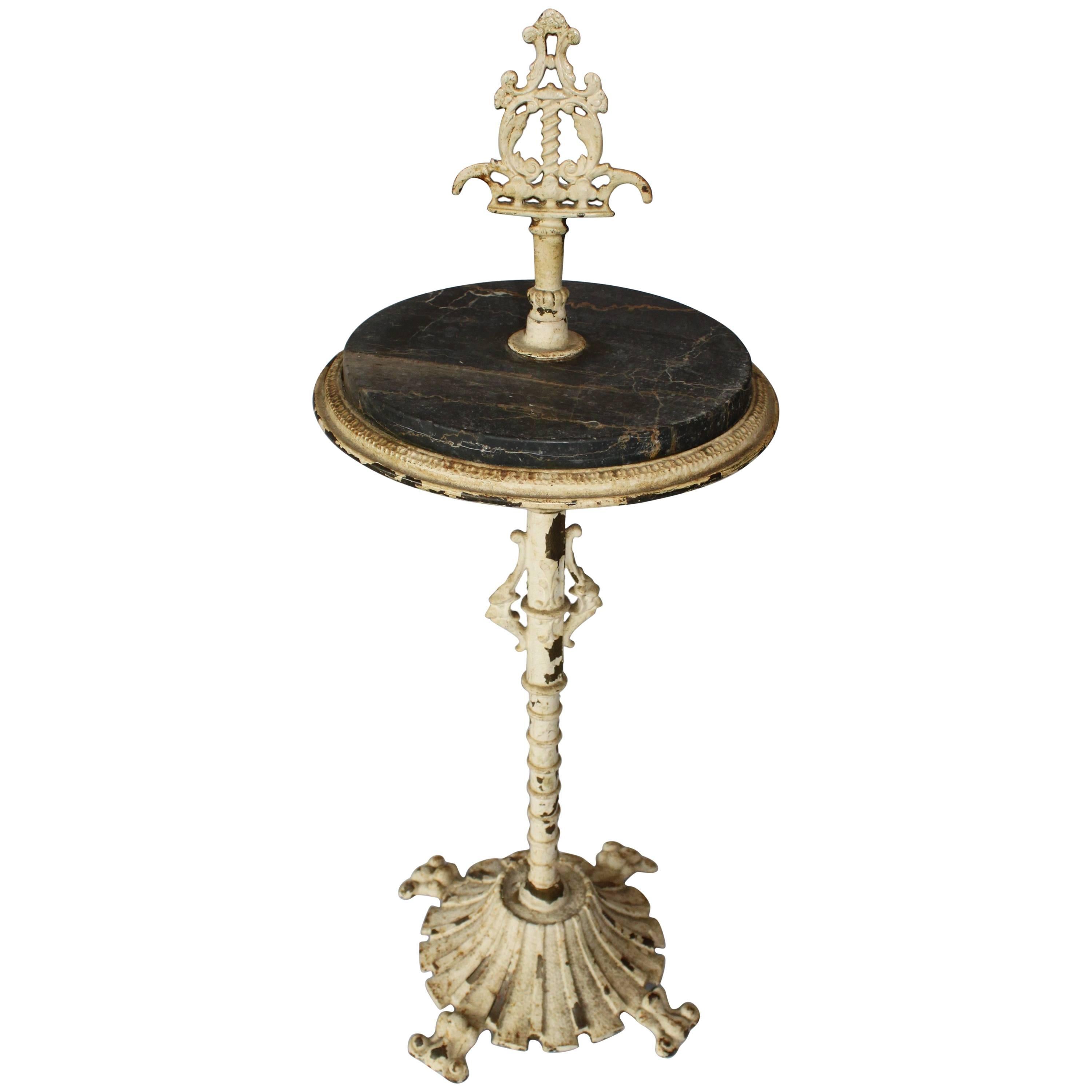 Antique Iron and Marble Stand