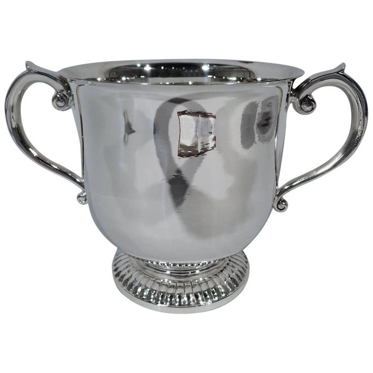 Large Version of Classic Tiffany Sterling Silver Trophy Cup For Sale at