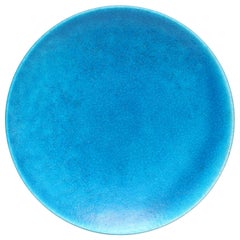 Chargeur en faïence bleu turquoise de Raoul Lachenal:: français:: 1930