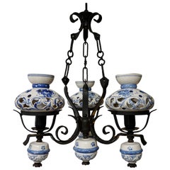 Original Delft's Blue Chandelier