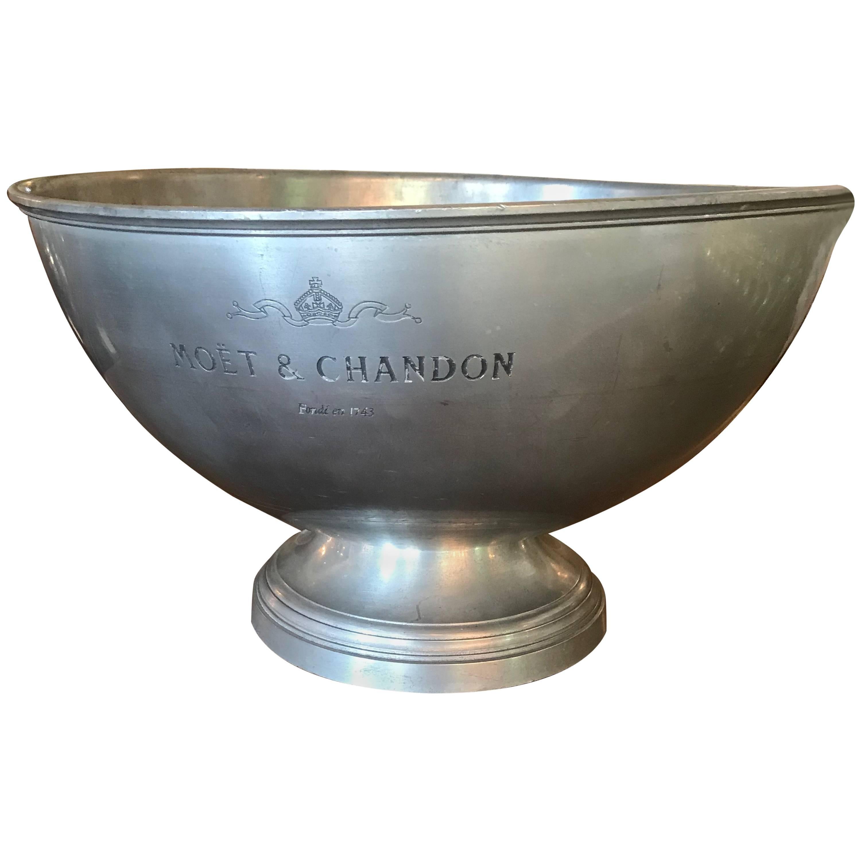 Early 20th Century Large Pewter Bowl with Makers Mark For Sale