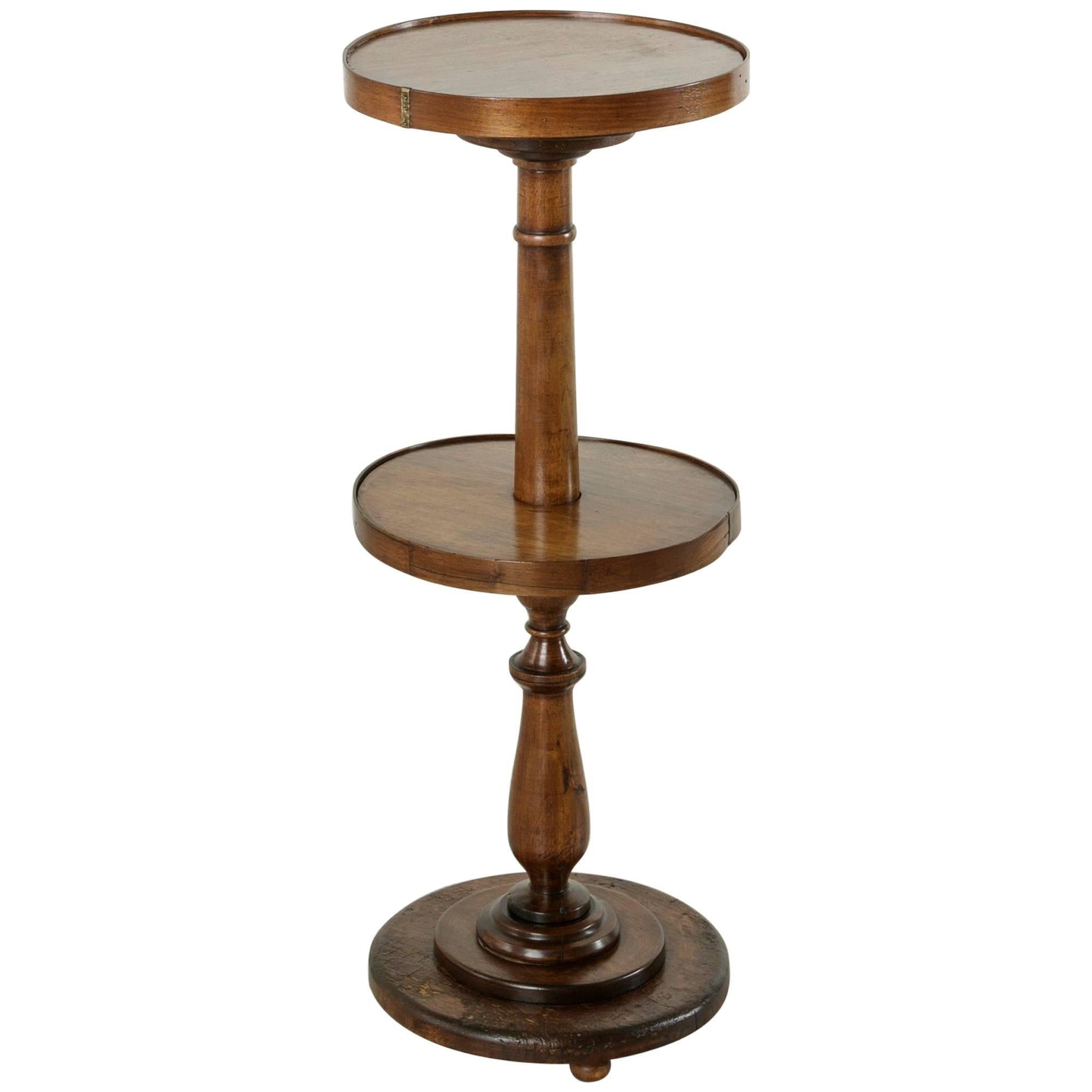 Late 19th Century French Walnut Lace Maker's Table, Pedestal, or Sculpture Stand