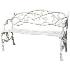 19th Century Cast Iron Garden Seat of a Twig and Foliage Design