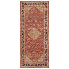 Antique Persian Sultanabad Large Gallery Rug with Sub-Geometric Motifs