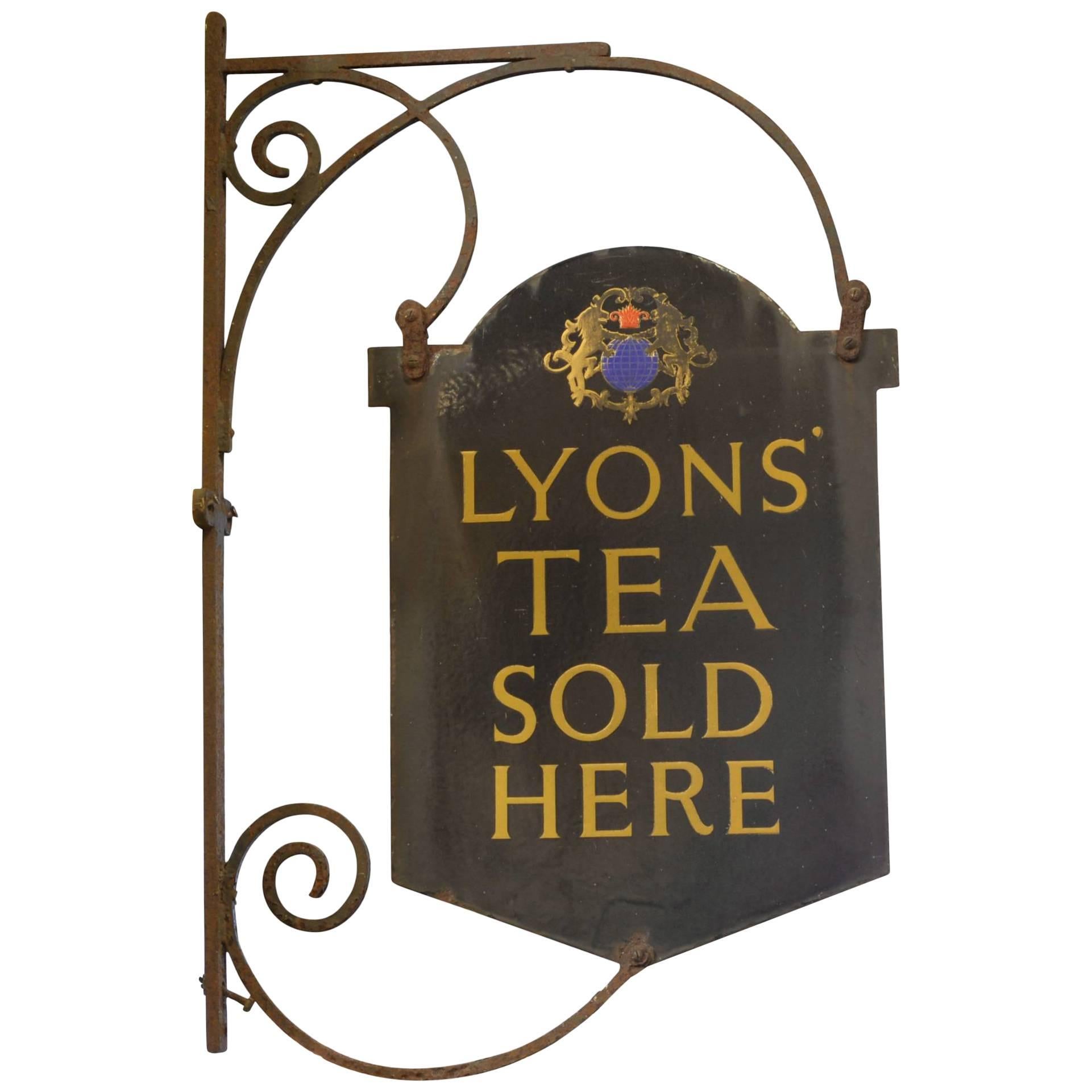 Enamel 'Lyons Tea' Shop Sign