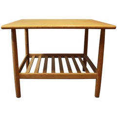 Side Table in Oak Manufactured by Vitzé of Danish Design, 1960s