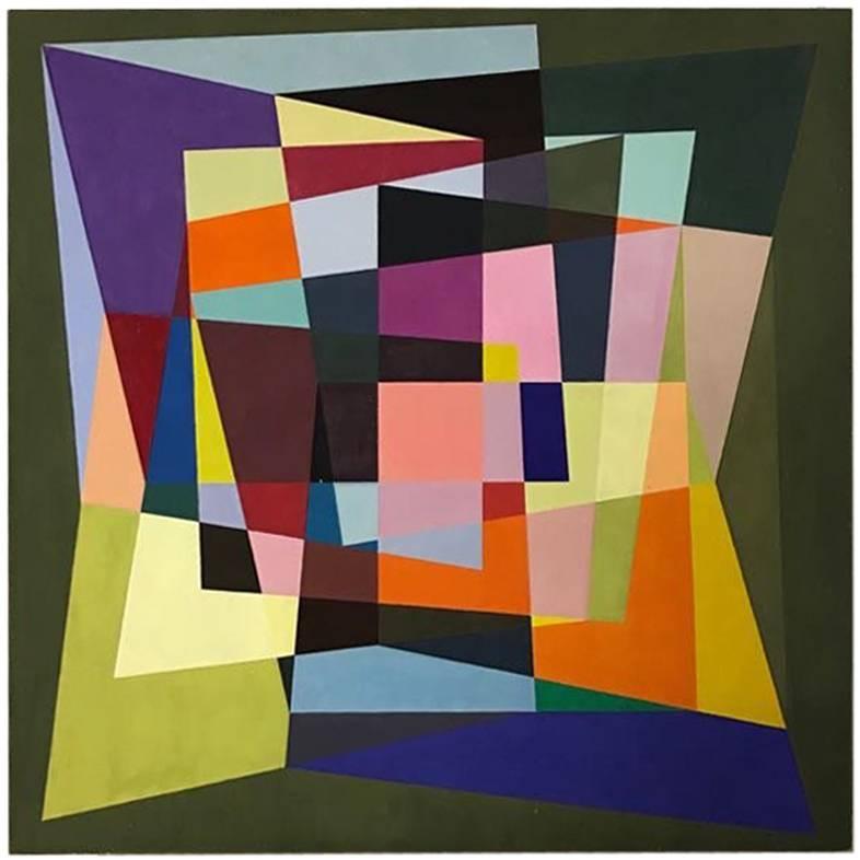 Douglas Herbert Courtenay Auburn Geometric Abstract Original Painting For Sale